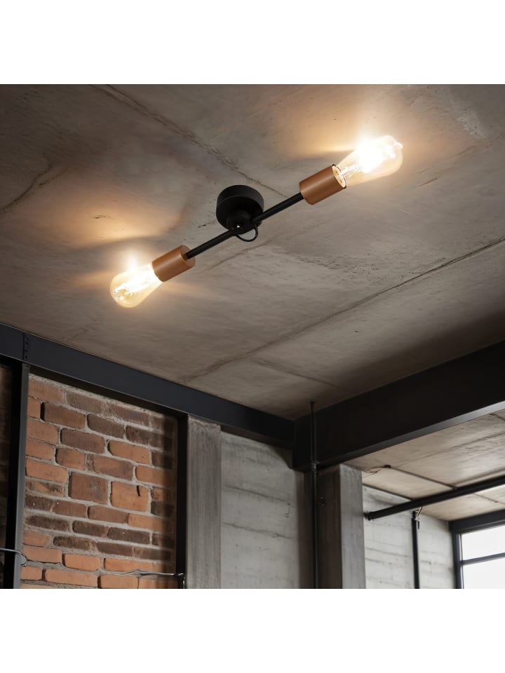 Licht-Erlebnisse Deckenlampe in Schwarz Kupfer günstig kaufen onesize