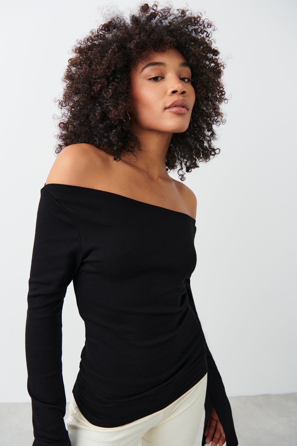 Soft boatneck top