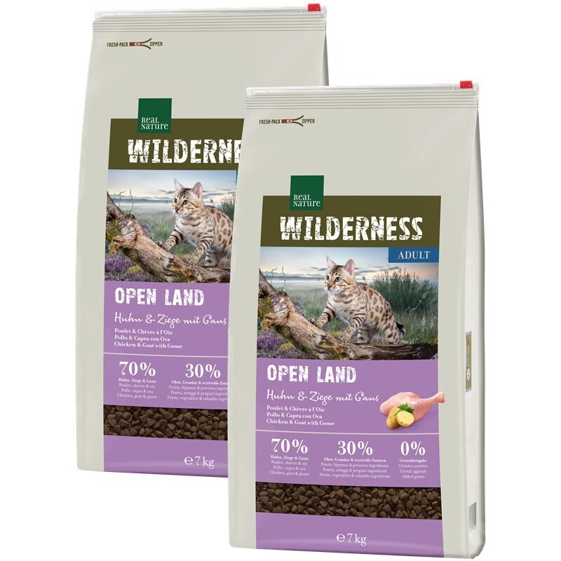 REAL NATURE Trockenfutter REAL NATURE WILDERNESS Open Land Adult 2x7 kg