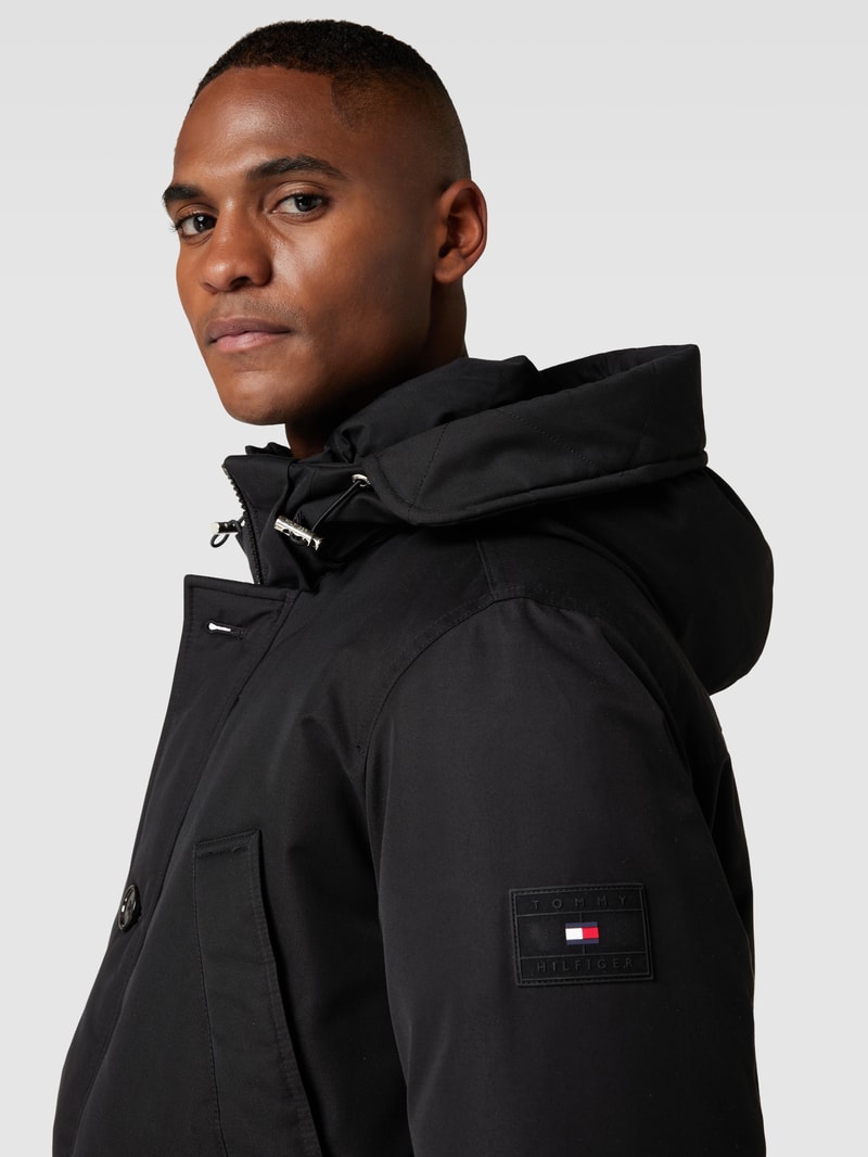 Parka mit abnehmbarer Kapuze Modell 'ROCKIE' in schwarz