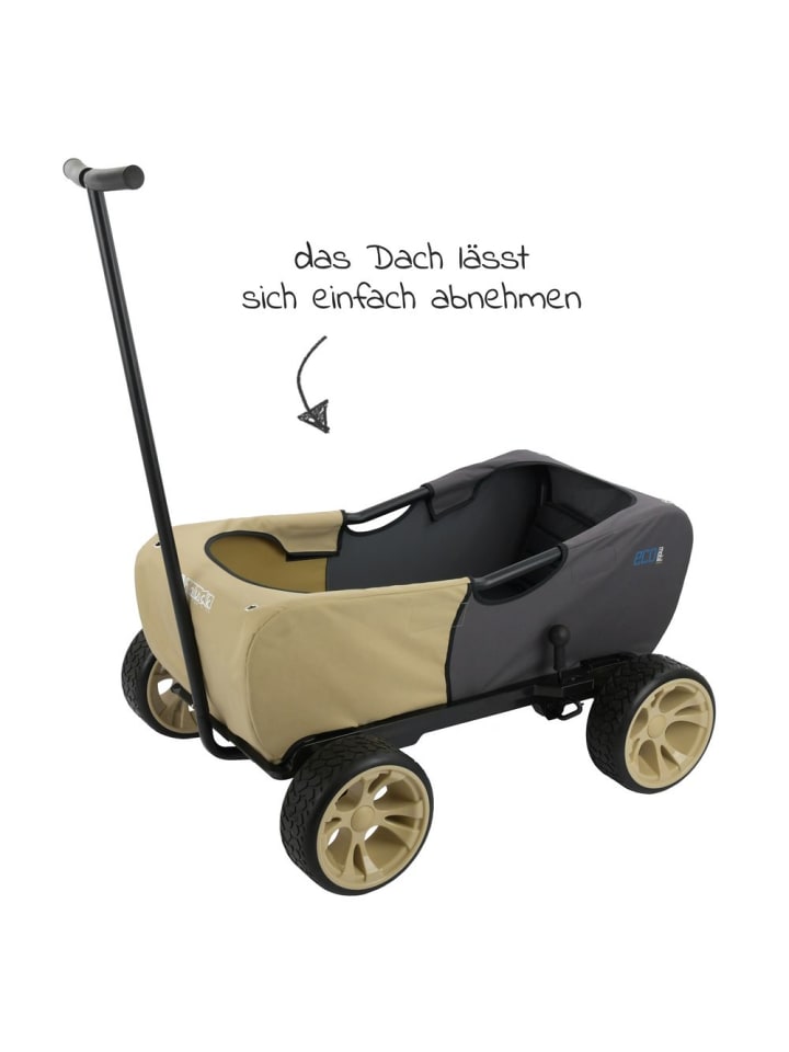 Hauck Bollerwagen Eco Mobil Safari - faltbar mit Dach, in beige,schwarz günstig kaufen onesize