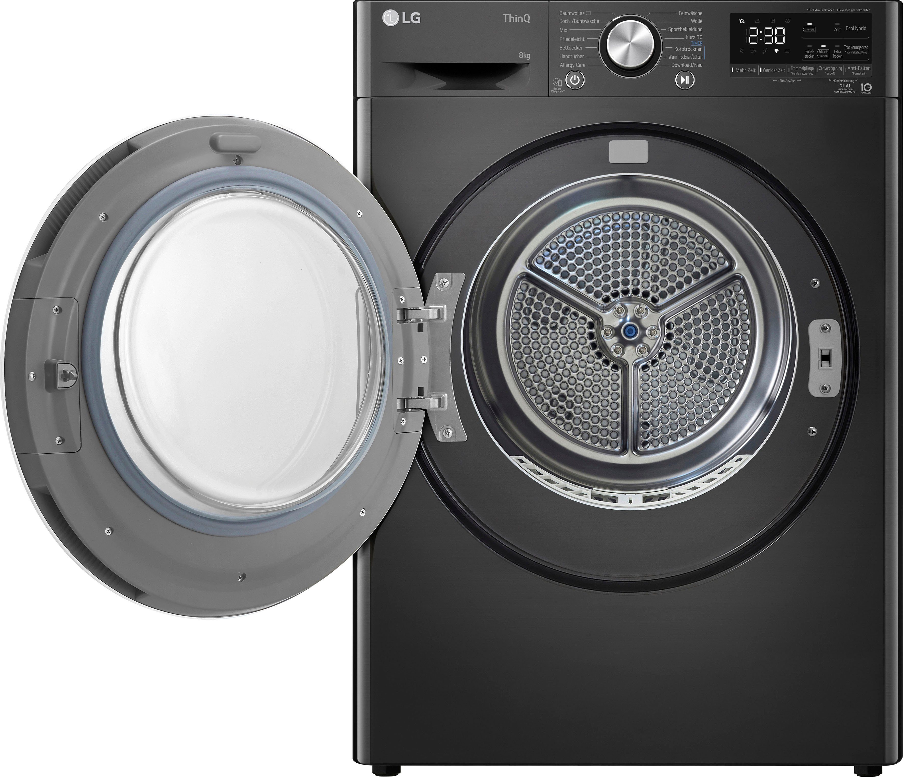LG Wärmepumpentrockner Vivace RT80V9B, 8 kg