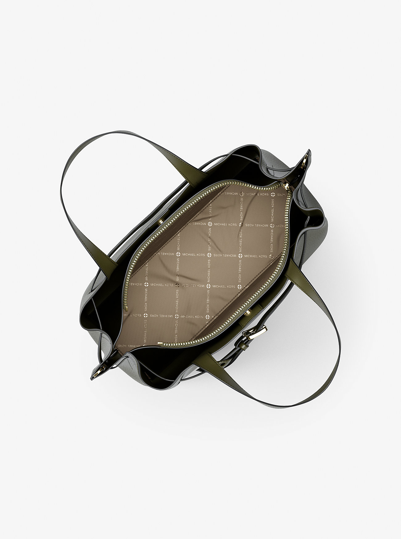 Emilia Medium Pebbled Leather Satchel - IVY