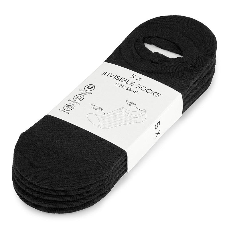 Aå Sokk 5-pk str 36/41 invisible sort