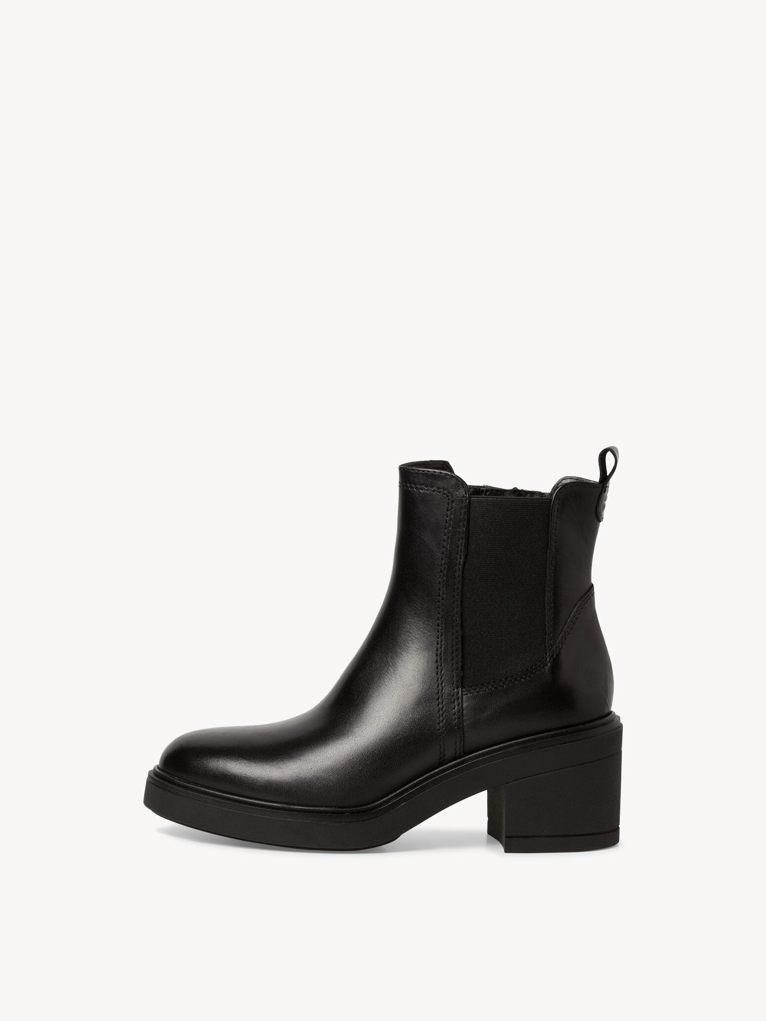 Bottine Chelsea en cuir - noir