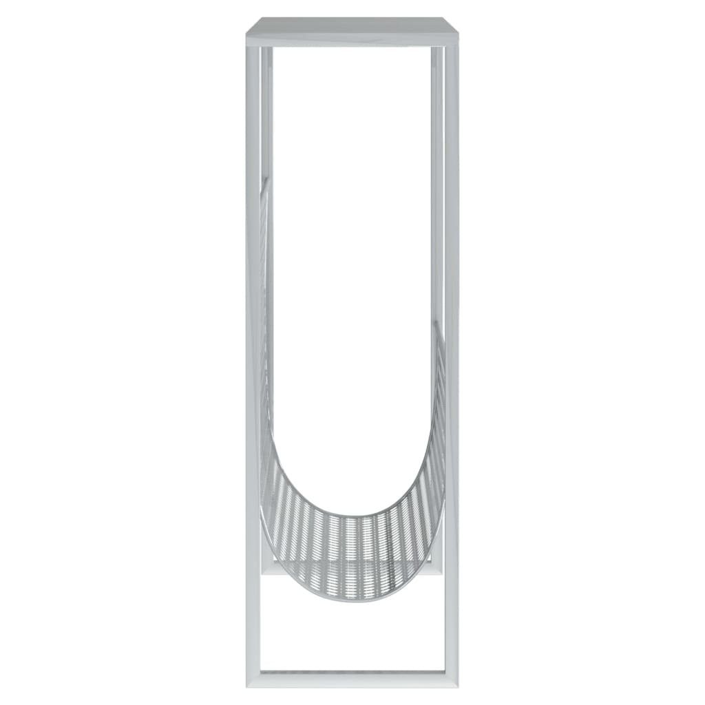 vidaXL Zeitungsständer Zeitschriftenständer Silbern 35x15x45 cm Stahl (1 St)