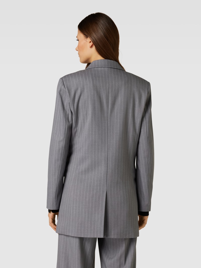 Blazer mit Streifenmuster Modell 'TAILOR' in hellgrau meliert