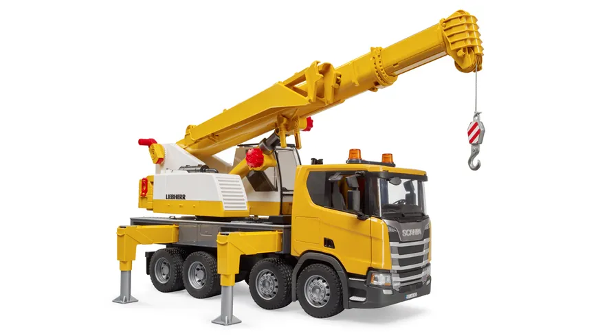 BRUDER - Scania Super 560R Liebherr Kran-LKW mit Light + Sound Modul