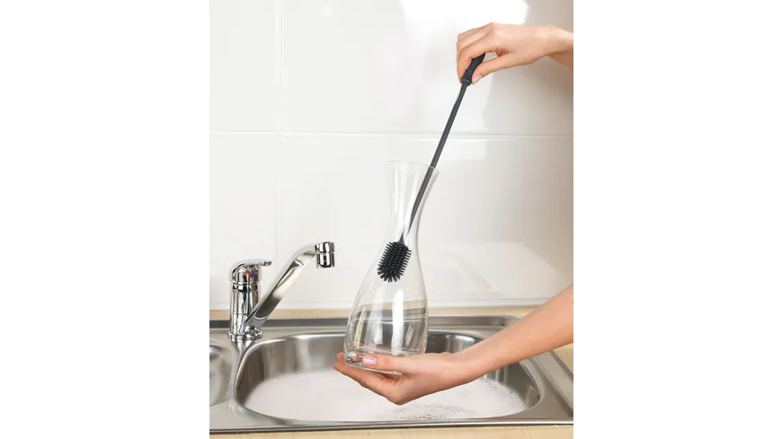 WENKO Silikon Flaschenbürste Sia 38cm Grau