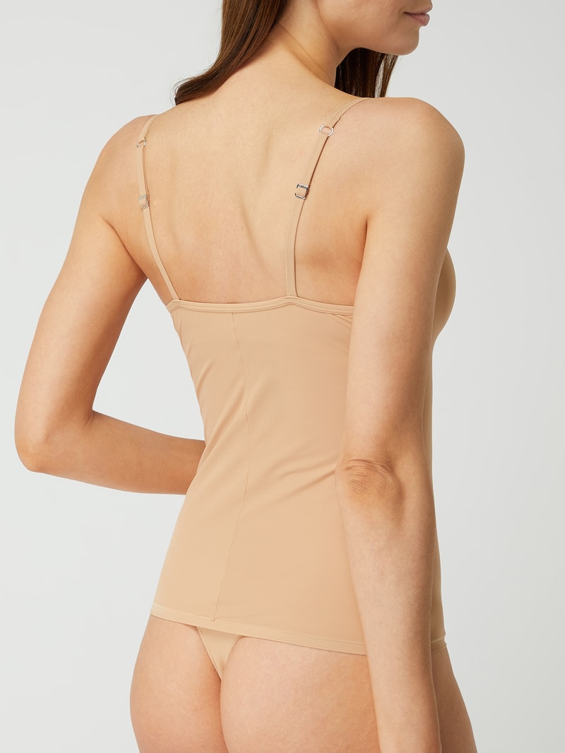 Unterhemd im 2-in-1-Look Modell 'Allure'- wattiert in beige