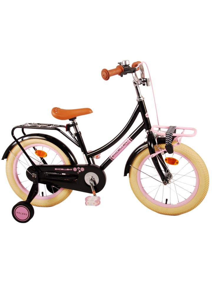 Volare Kinderfahrrad Excellent Fahrrad für Mädchen 16 Zoll Kinderrad Schwarz 4 Jahre günstig kaufen onesize