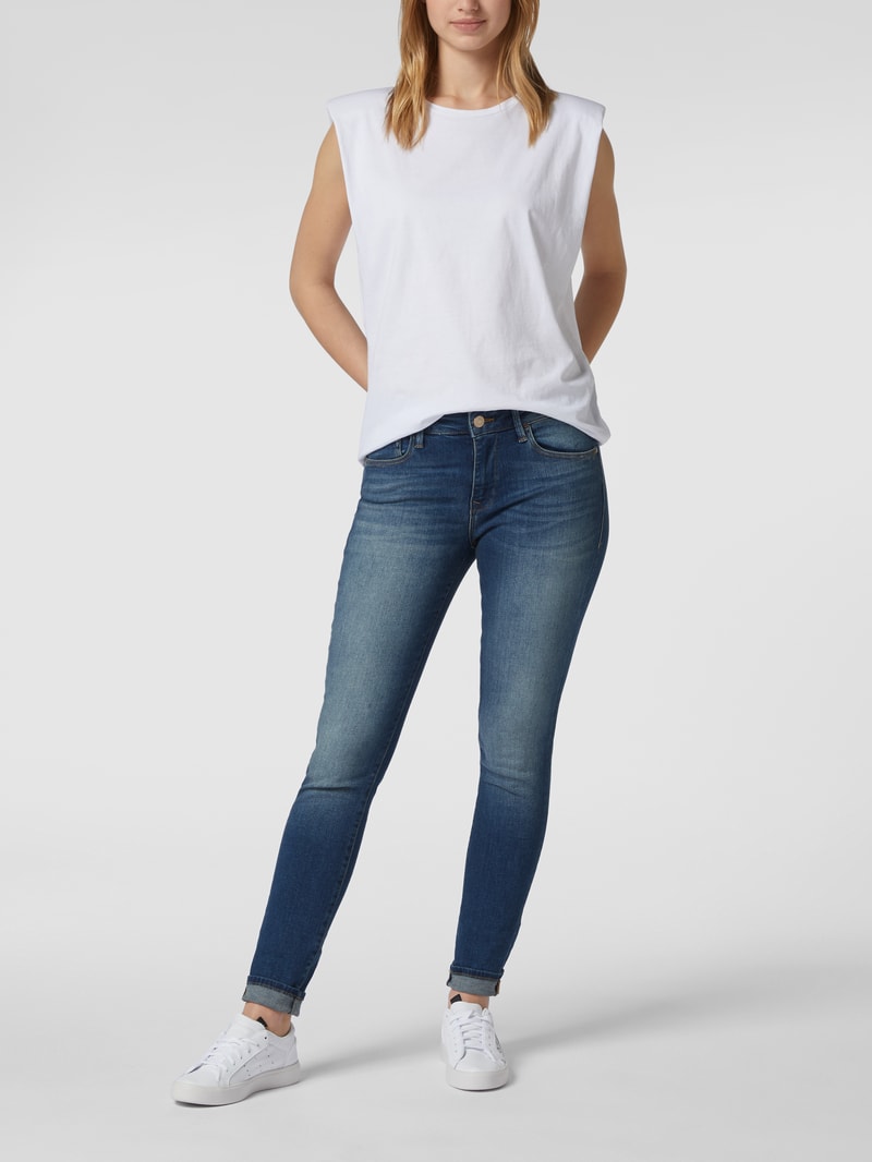 Super Skinny Fit Jeans mit Stretch-Anteil Modell 'Adriana' in blau