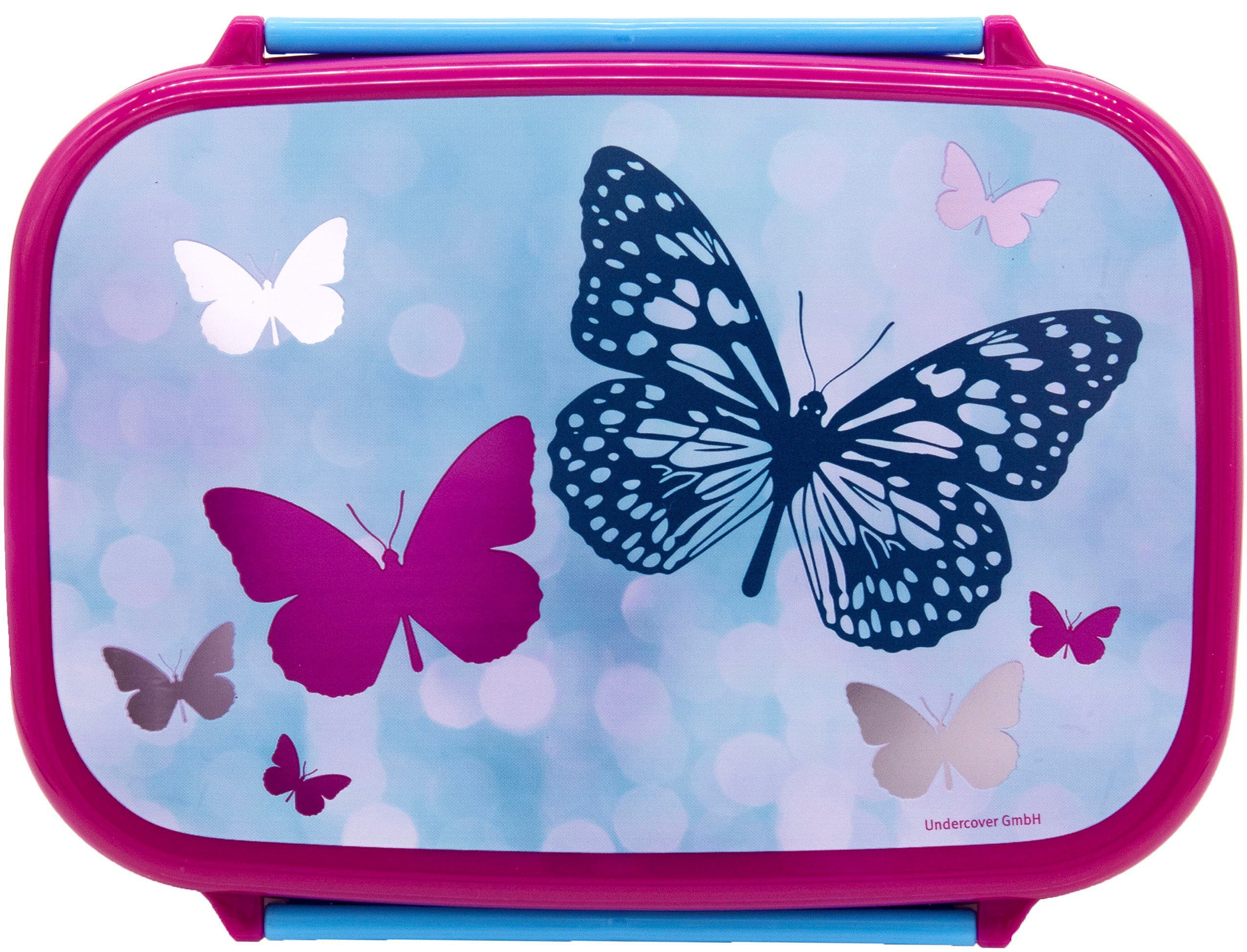 Scooli Lunchbox Fly & Sparkle, Kunststoff, (Set, 2-tlg), Brotzeitdose & Trinkflasche