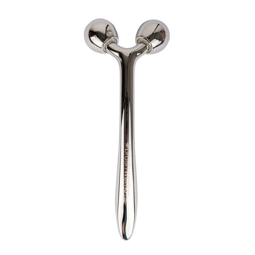Brushworks Rouleau de massage sculptant en zinc pour le visage Roll-on-visage