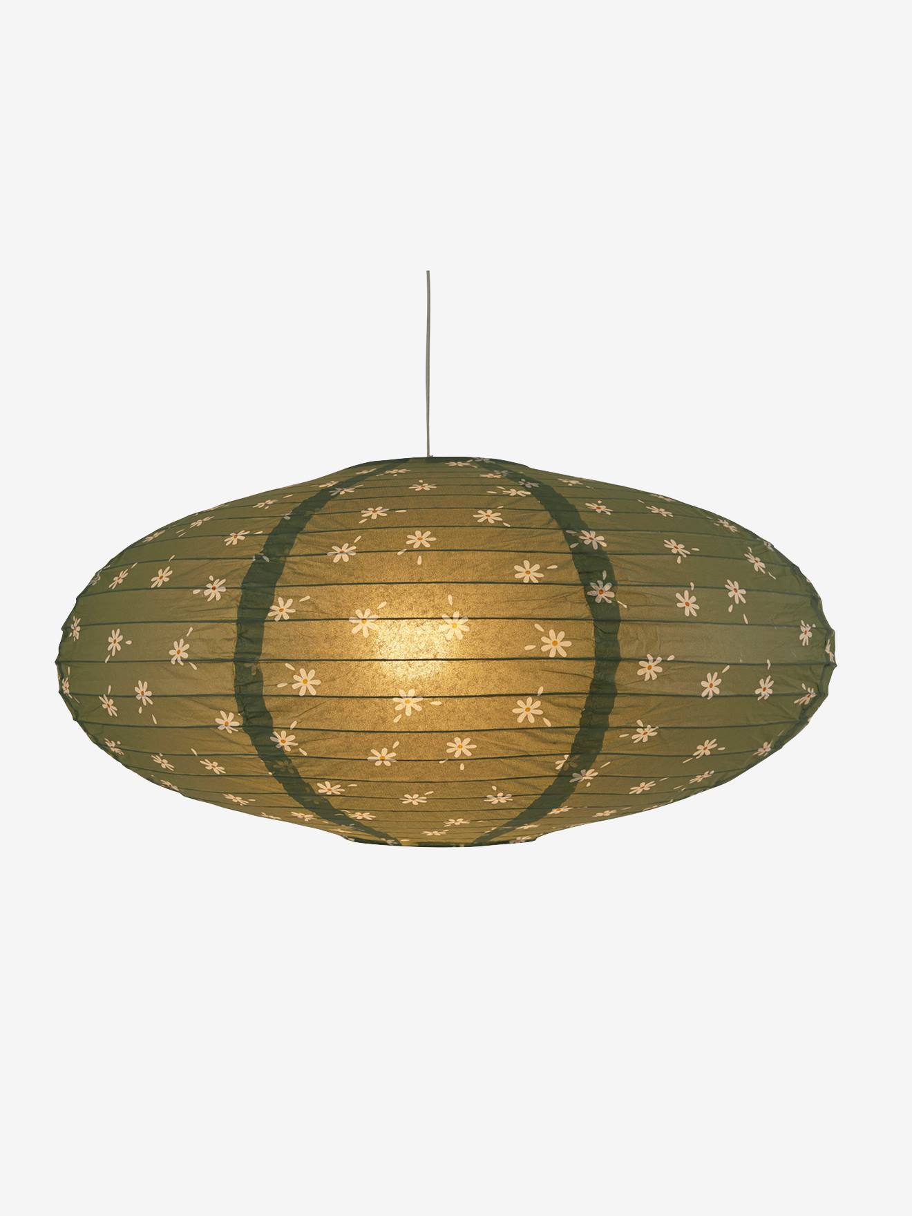 Abat-jour pour suspension boule en papier vert