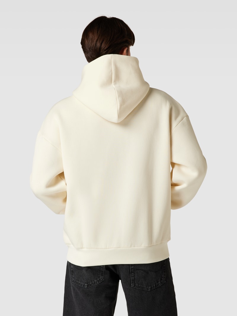 Oversized Hoodie mit Motiv-Print in ecru