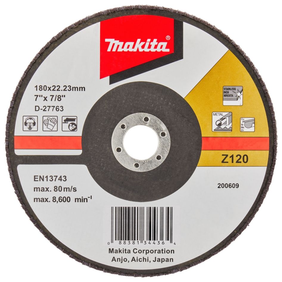 Makita Zubehör D-27763 Fächerscheibe 180 mm Z120