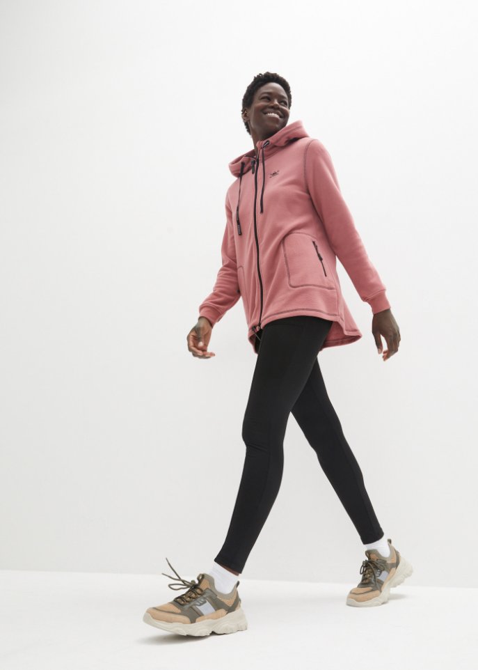 Fleecejacke, extralang