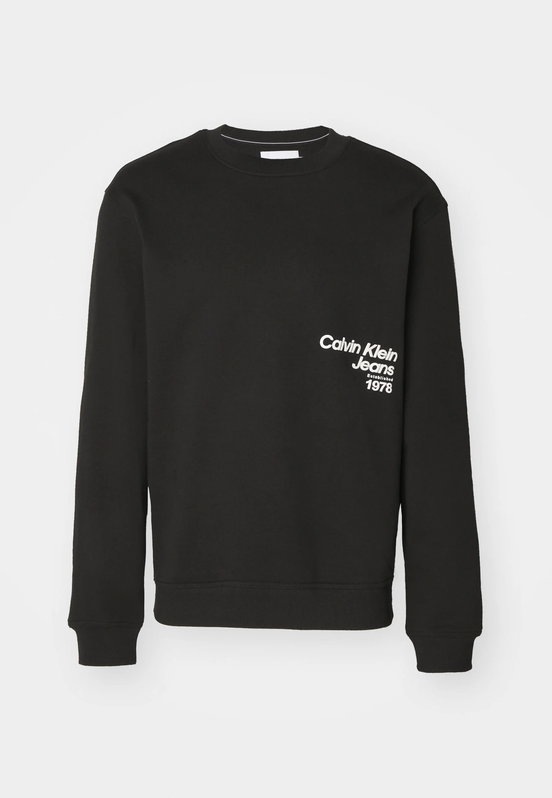 Sudadera unisex de cuello redondo con logotipo difuso de Calvin Klein Jeans