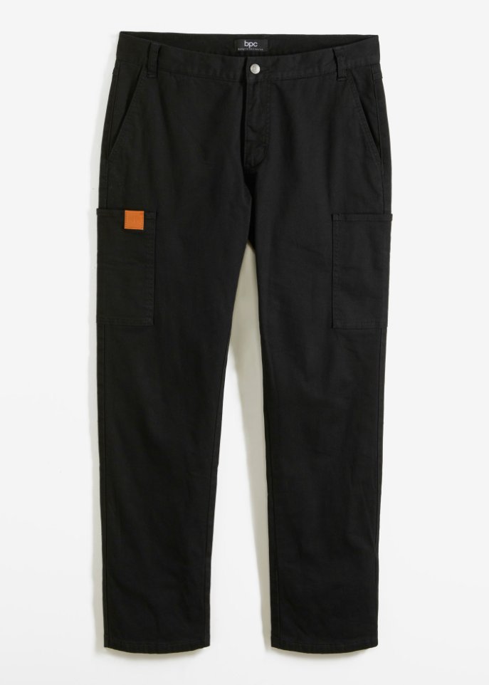 Regular Fit Stretch-Thermohose mit aufgesetzten Taschen, Straight
