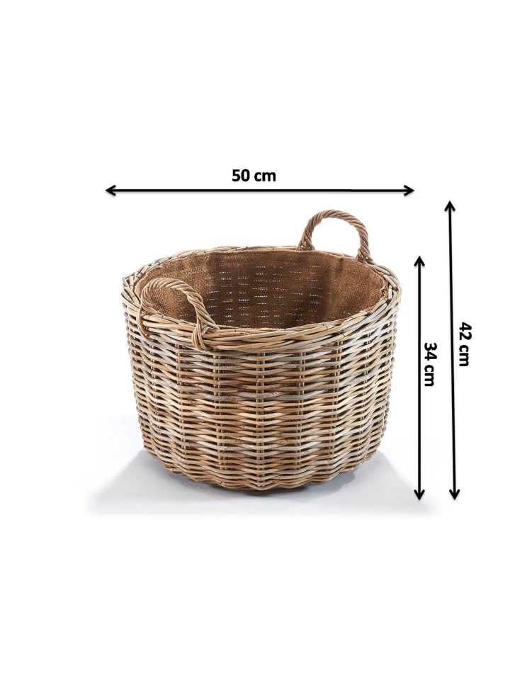 kobolo Kaminholzkorb KUBUFIRE01 in Grau günstig kaufen onesize