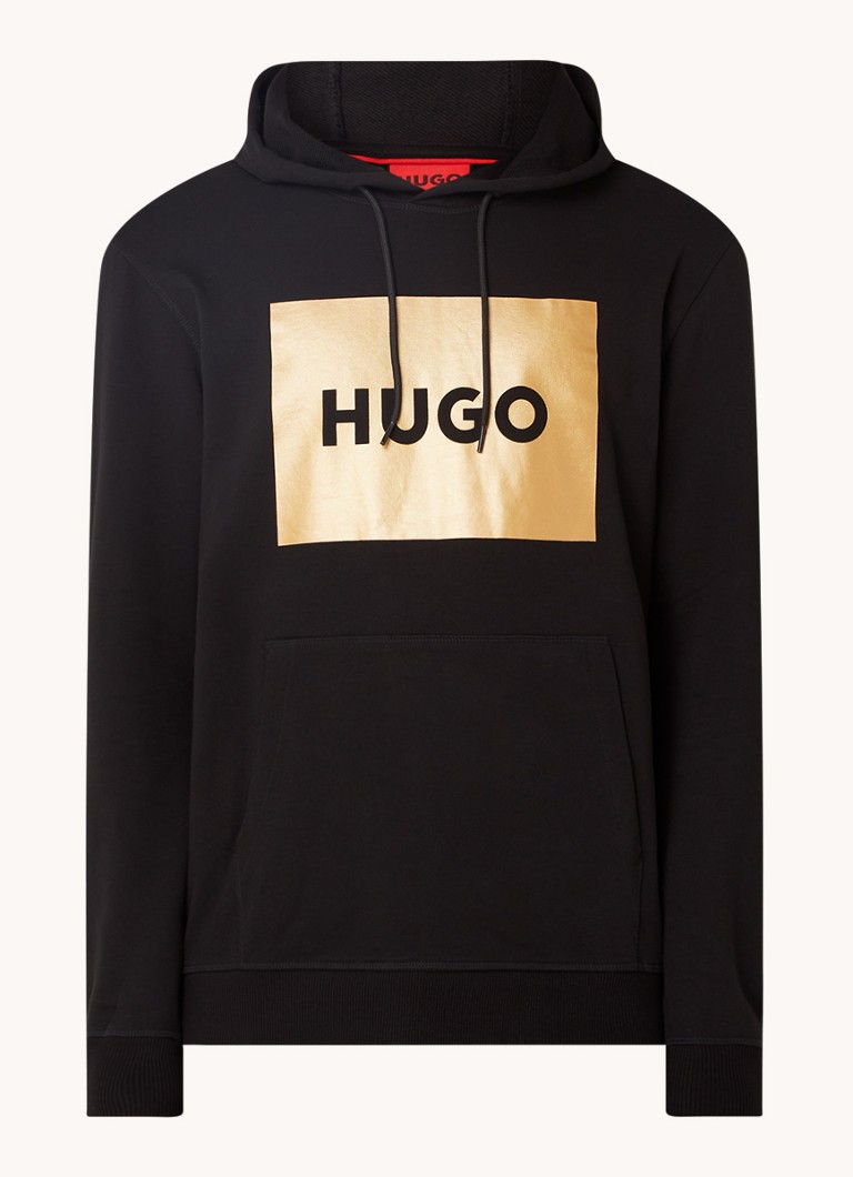 HUGO BOSS Duratschi hoodie with metallic logo print