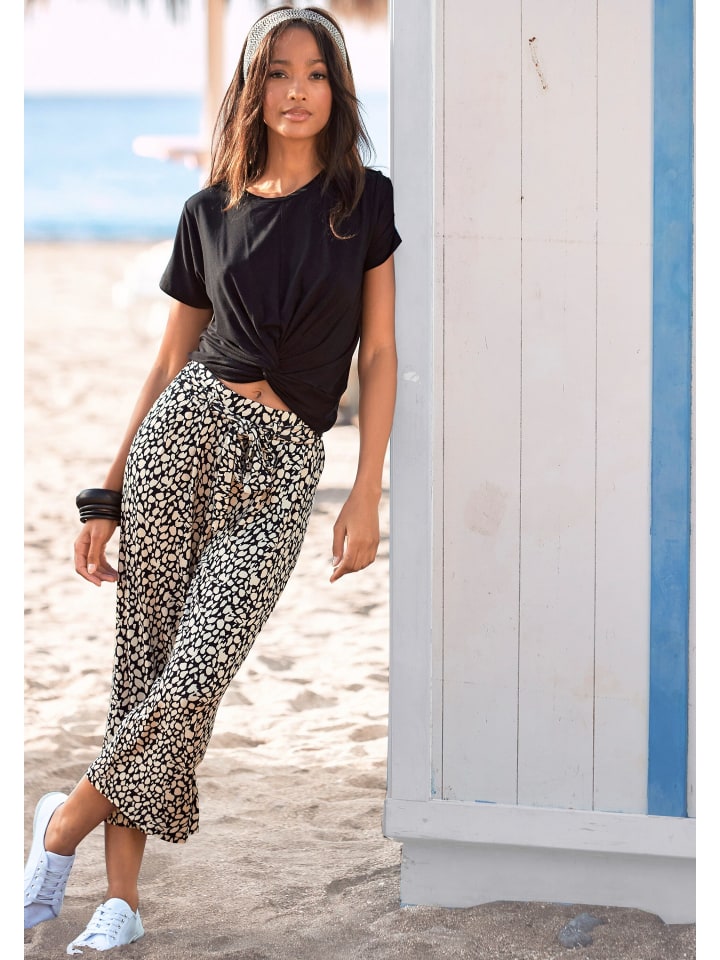LASCANA Culotte in schwarz-sand-bedruckt günstig kaufen