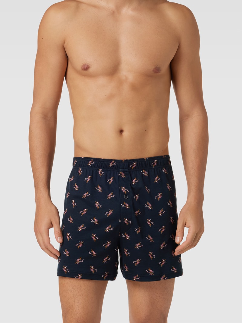 Boxershorts mit Allover-Muster in dunkelblau
