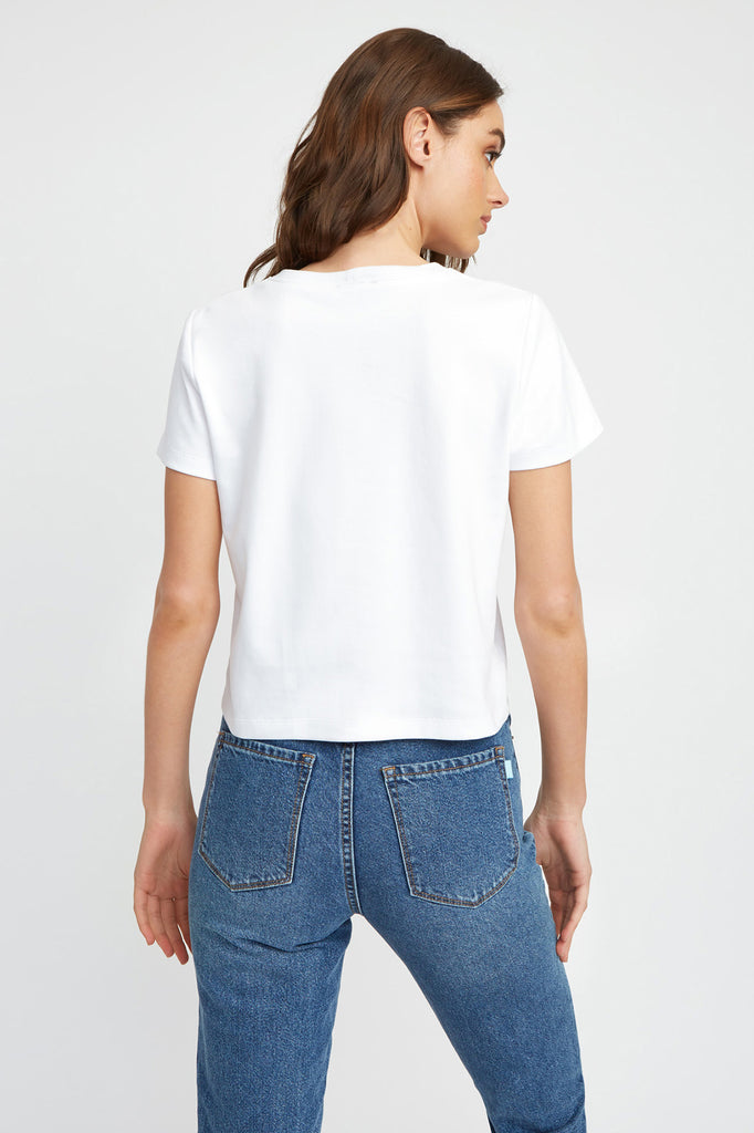 T-shirt coeur brodé