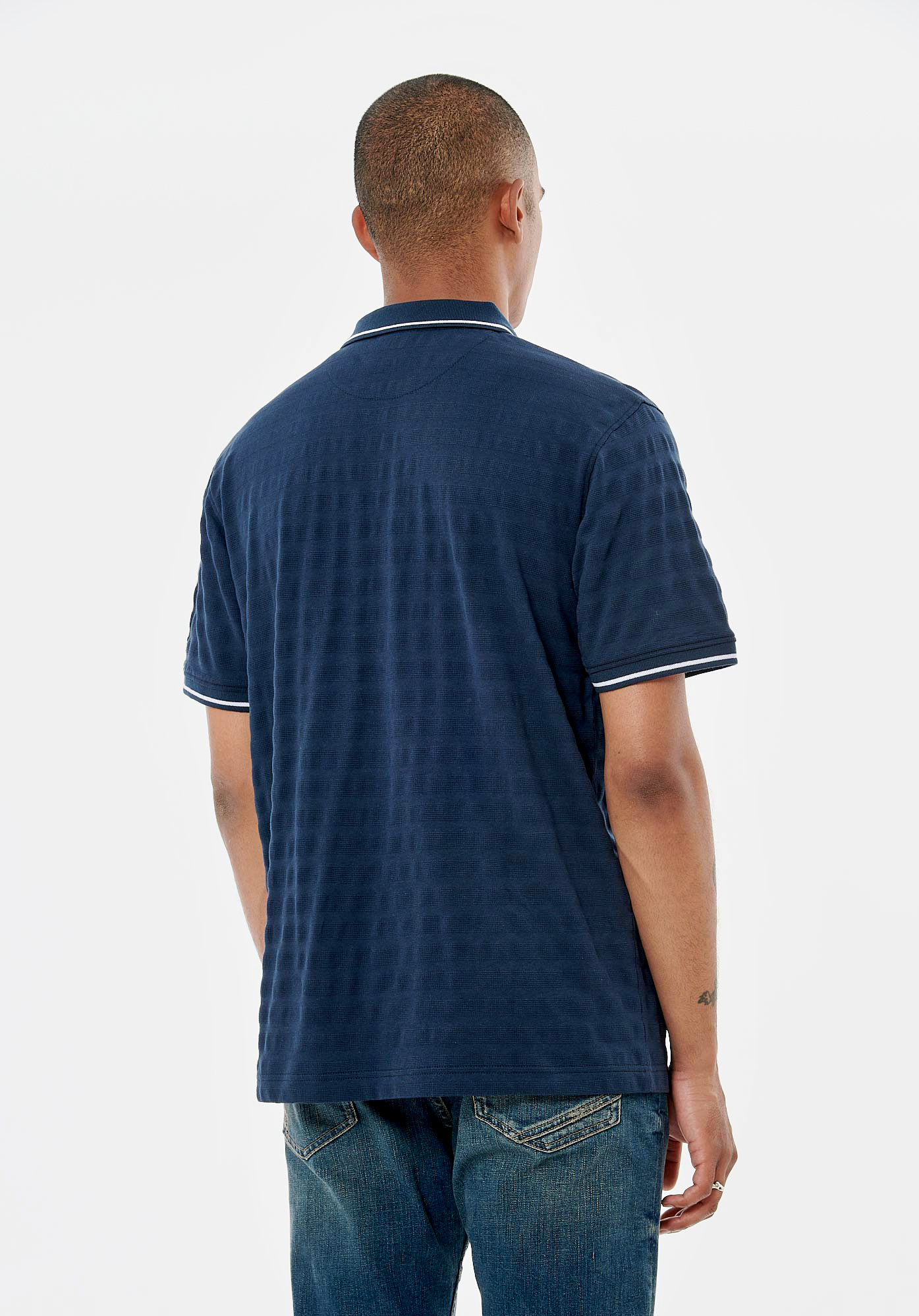 TURN   Polo bleu marine homme 100% coton