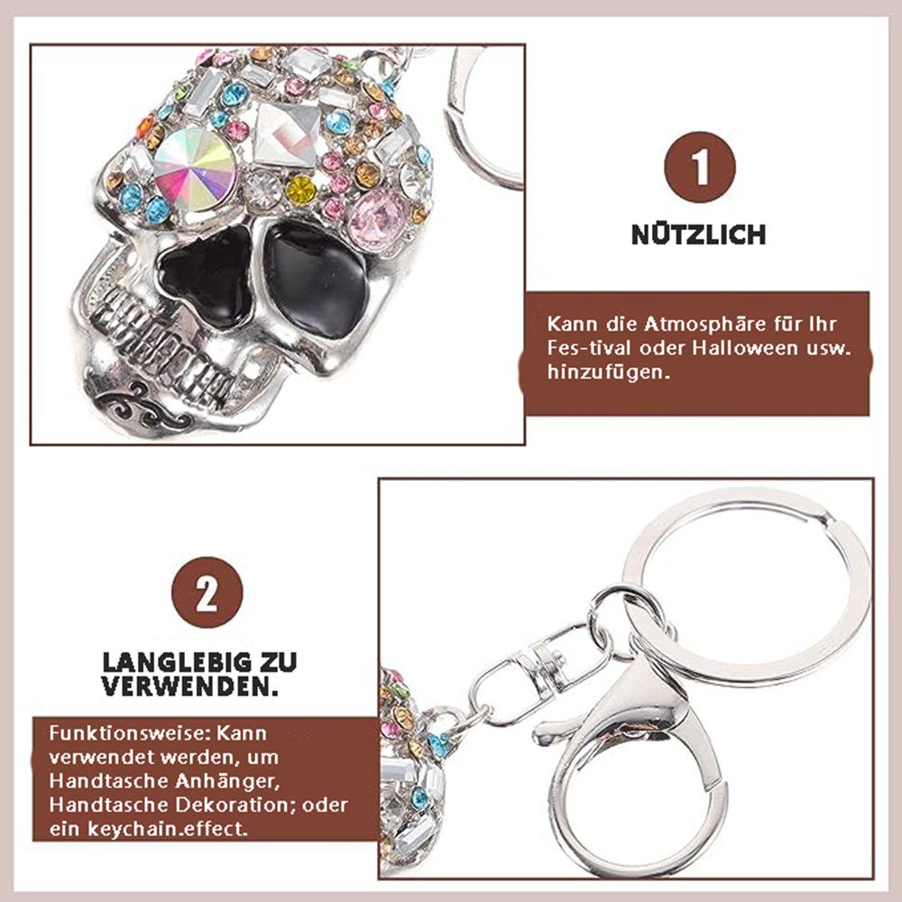 GelldG Anhänger Totenkopf-Schlüsselanhänger, Skelett Kopf, Modellauto, Anhänger