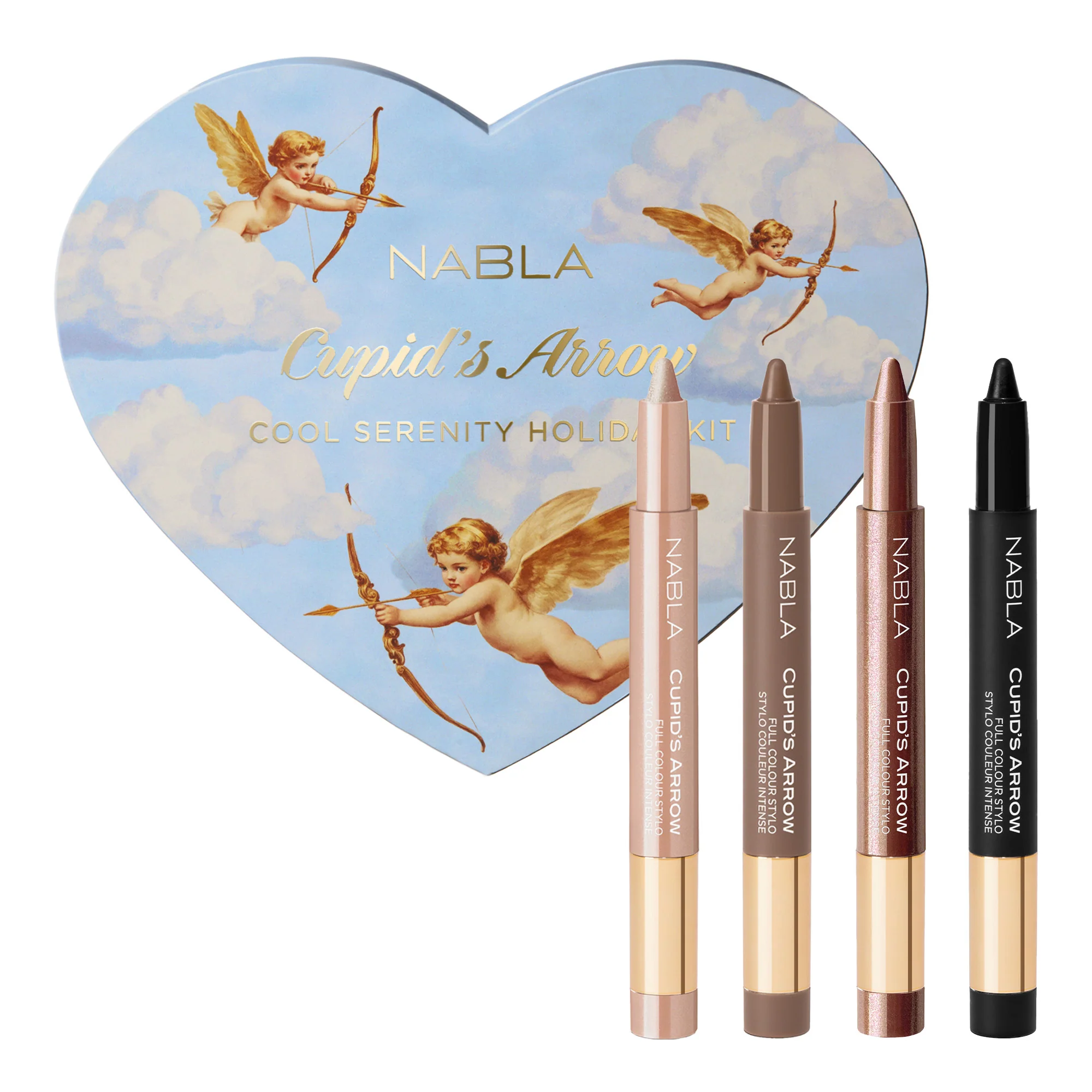 Cupid's Arrow Eyes - Cool Serenity Holiday Kit - Sminkkészlet, Szemceruza, Szemceruza, Krémes Szemhéjfesték
