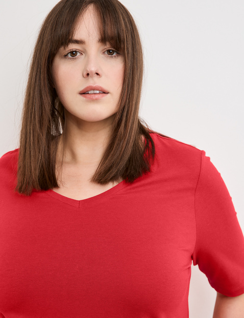 Basic Shirt aus Baumwoll-Mix