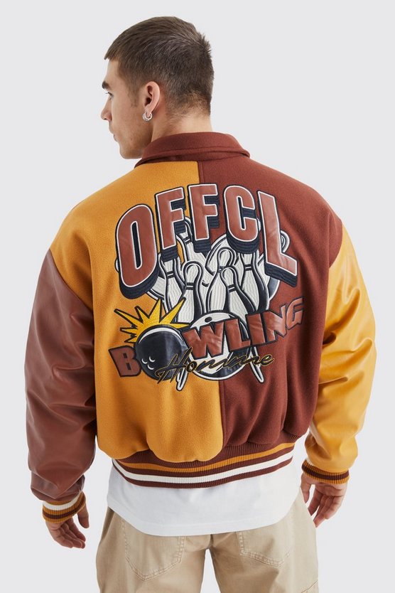 Kastige gespleißte PU-Jacke