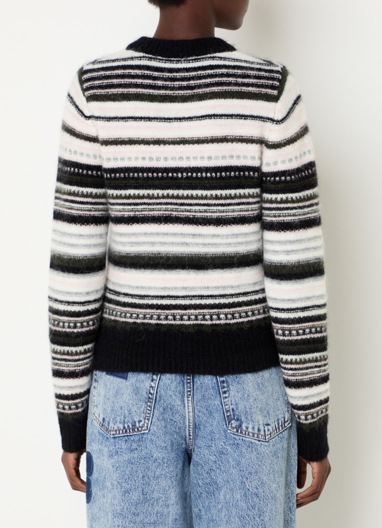 Maglione Ganni in misto lana d'alpaca a maglia grossa con motivo a maglia