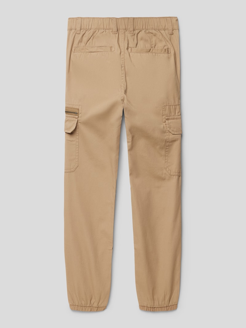 Cargohose aus Baumwolle in beige meliert