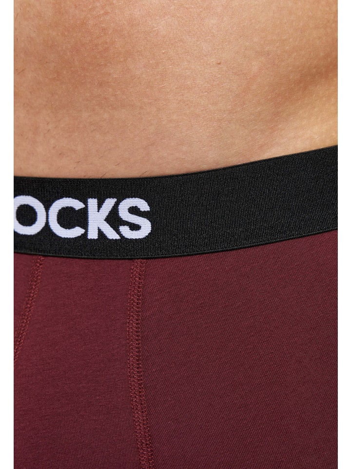 SNOCKS Boxershorts aus Bio-Baumwolle 6 Stück in Mix (Rot/Olive/Blau) günstig kaufen