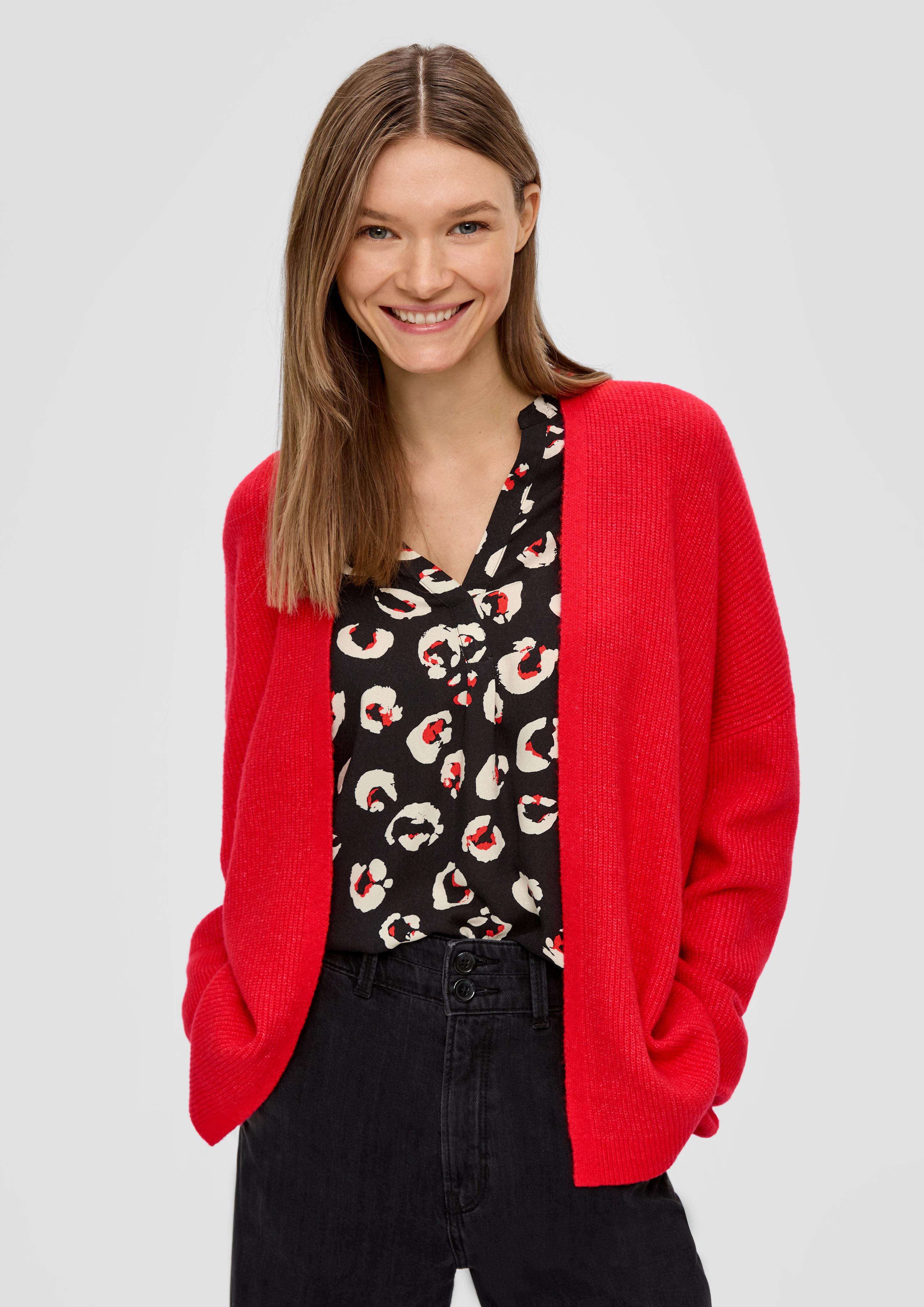 Verschlussloser Cardigan aus weichem Wollmix  2139099-3074