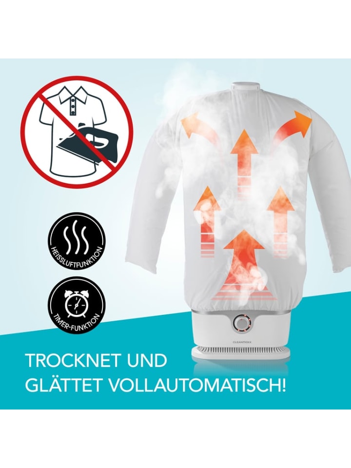 CLEANmaxx CLEANmaxx Hemden-Bügler mit Timerfunktion - silber/weiß günstig kaufen onesize