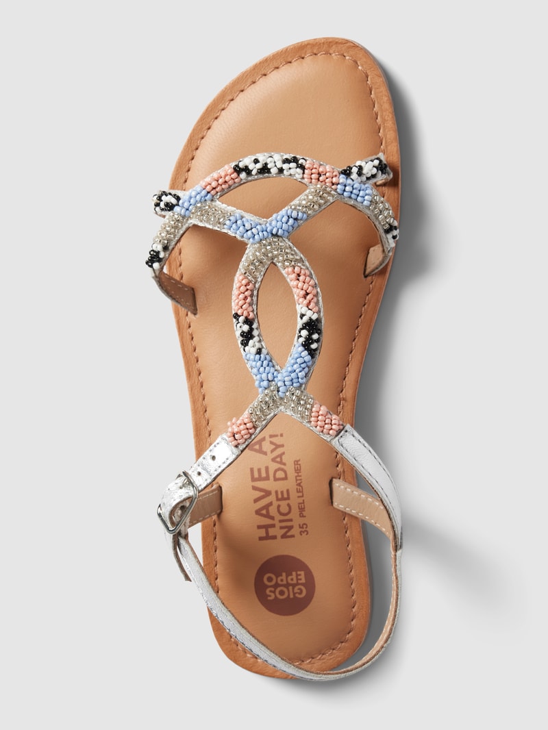 Zehentrenner mit Label-Details Modell 'CASOLE' in hellblau