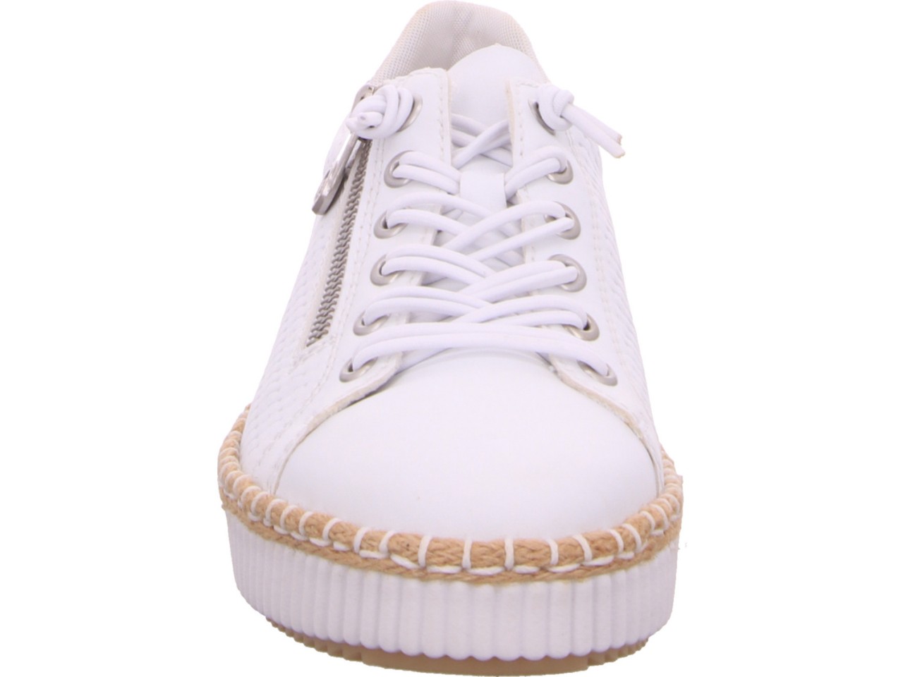 RIEKER Sportliche Slipper weiss