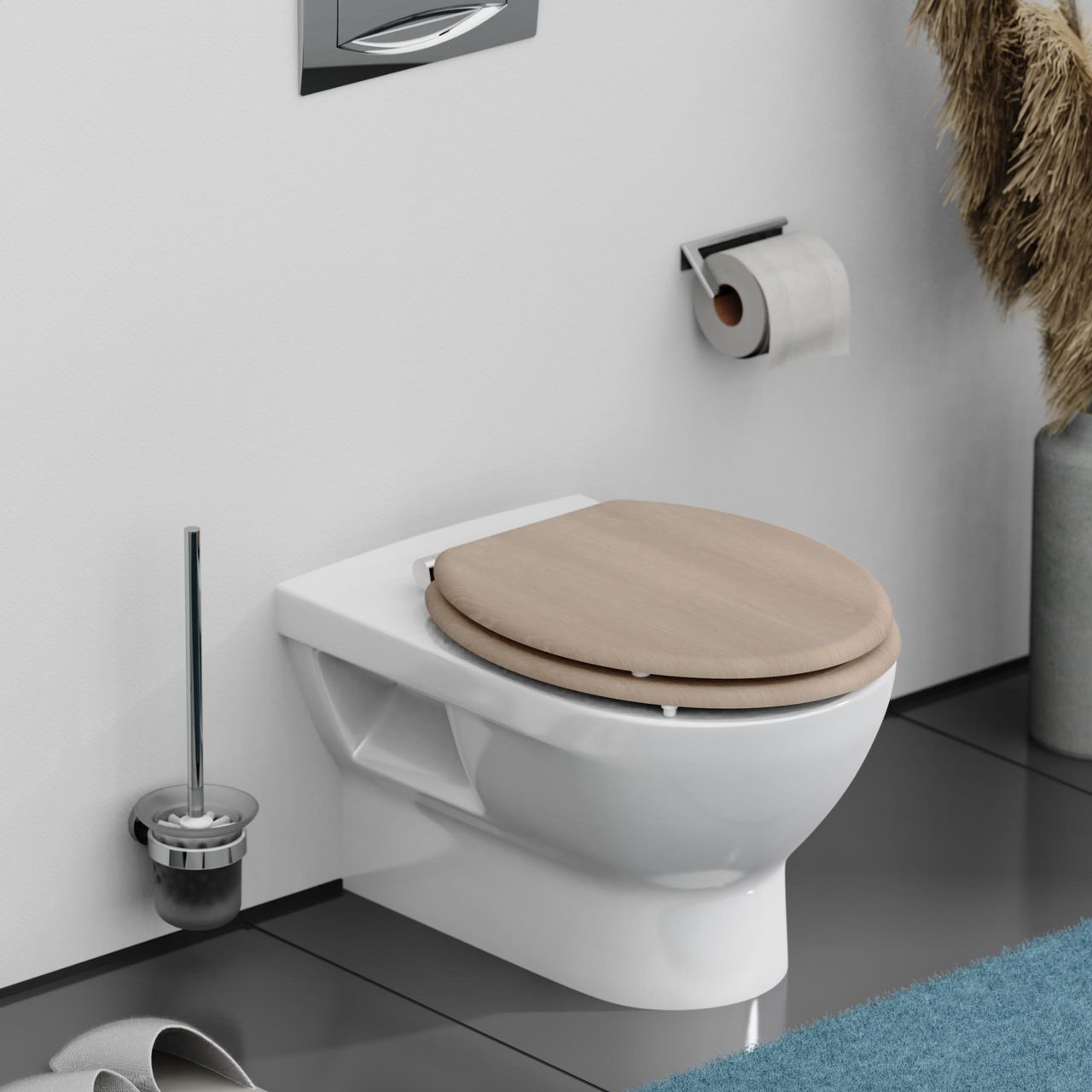 Schütte MDF WC Sitz MODERN WOOD,Toilettendeckel mit Absenkautomatik, Holzkern