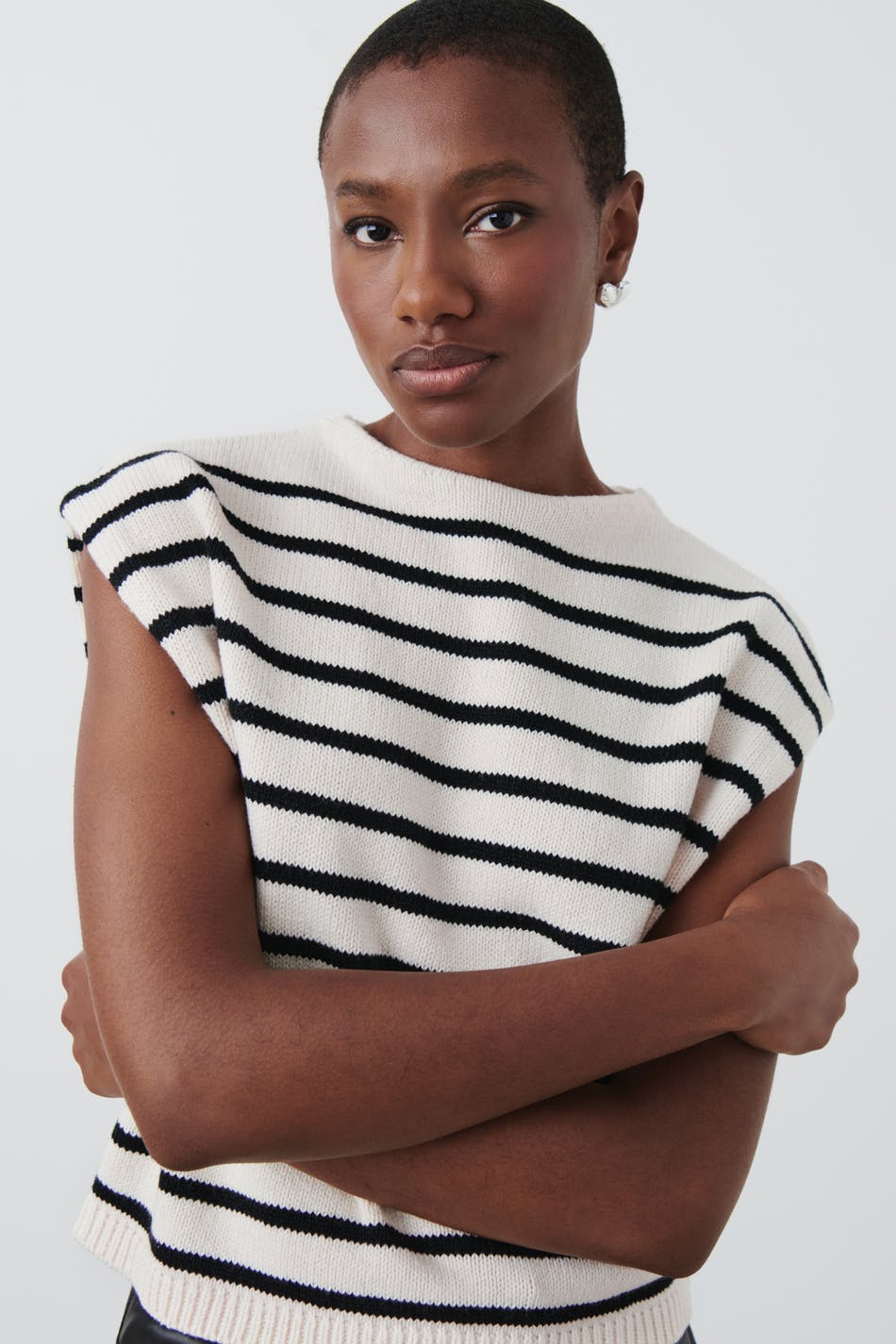 Funnel neck knit top