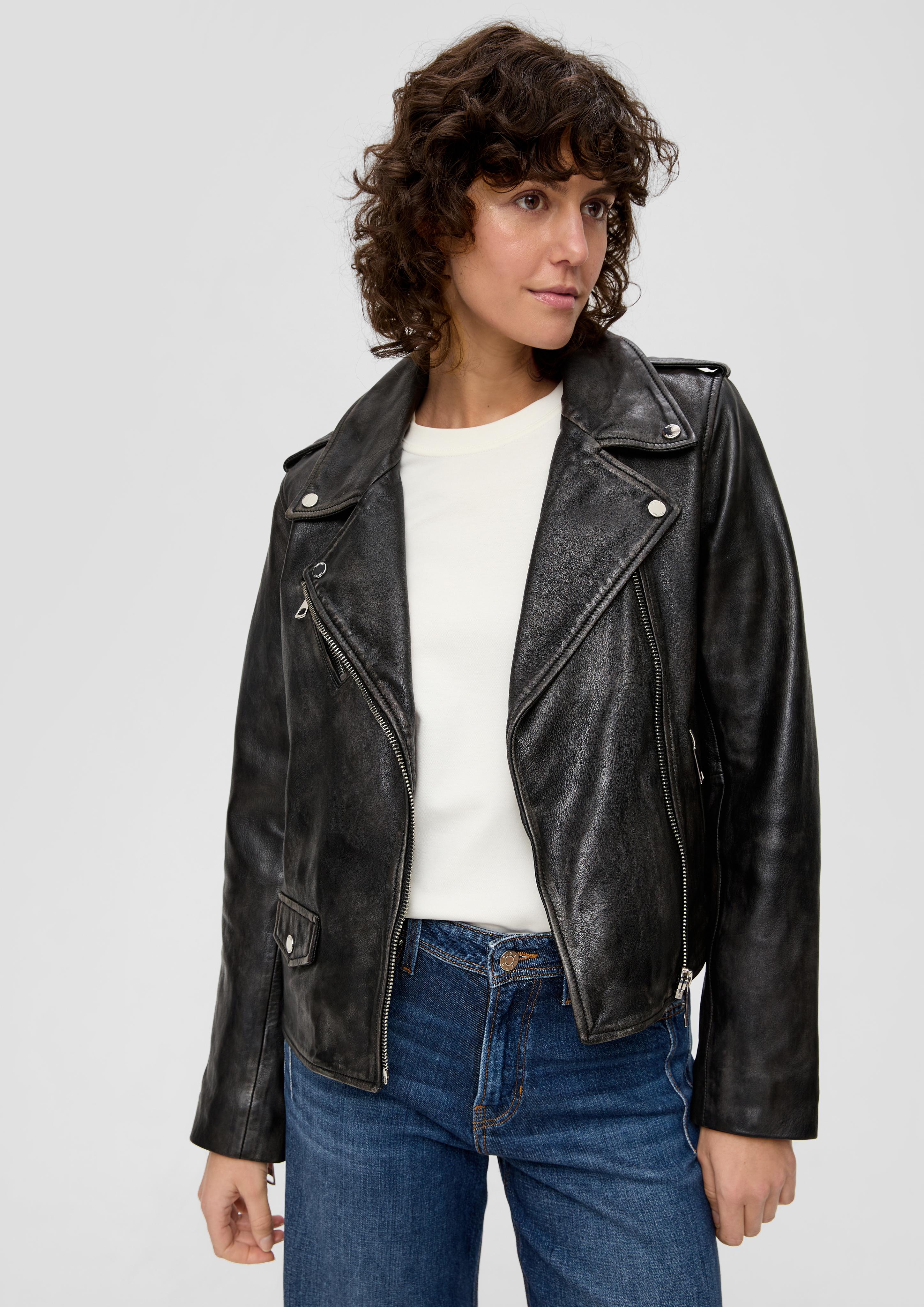 Bikerjacke aus Echtleder  2145465-9999