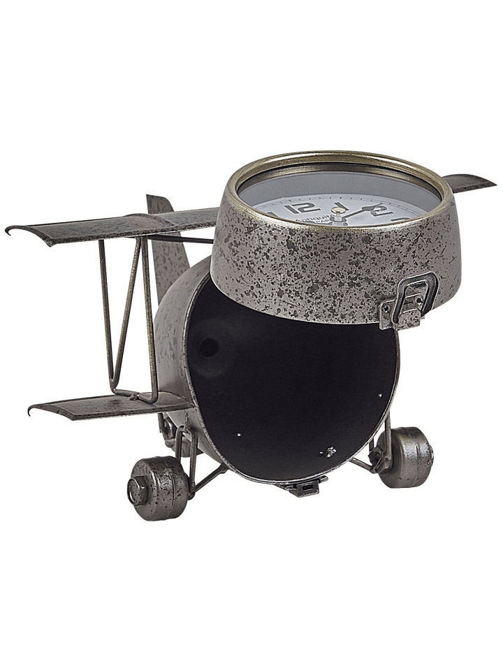 Beliani Tischuhr STANS in Silber/Schwarz/Grau - (W) 26 x (H) 15 x (L) 20 cm günstig kaufen onesize