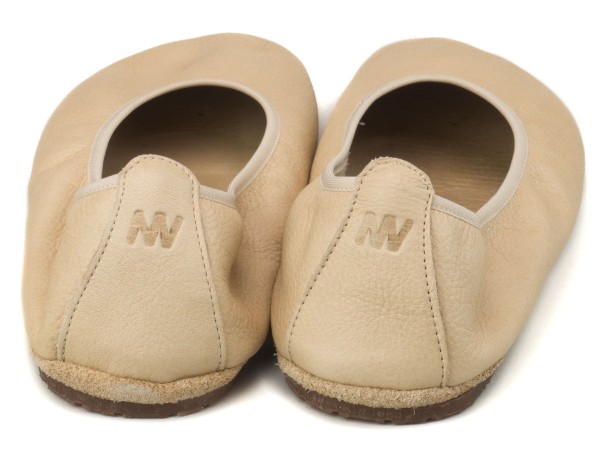 Martin Natur ~ Bio Leder Ballerina Ambar ~ Beige