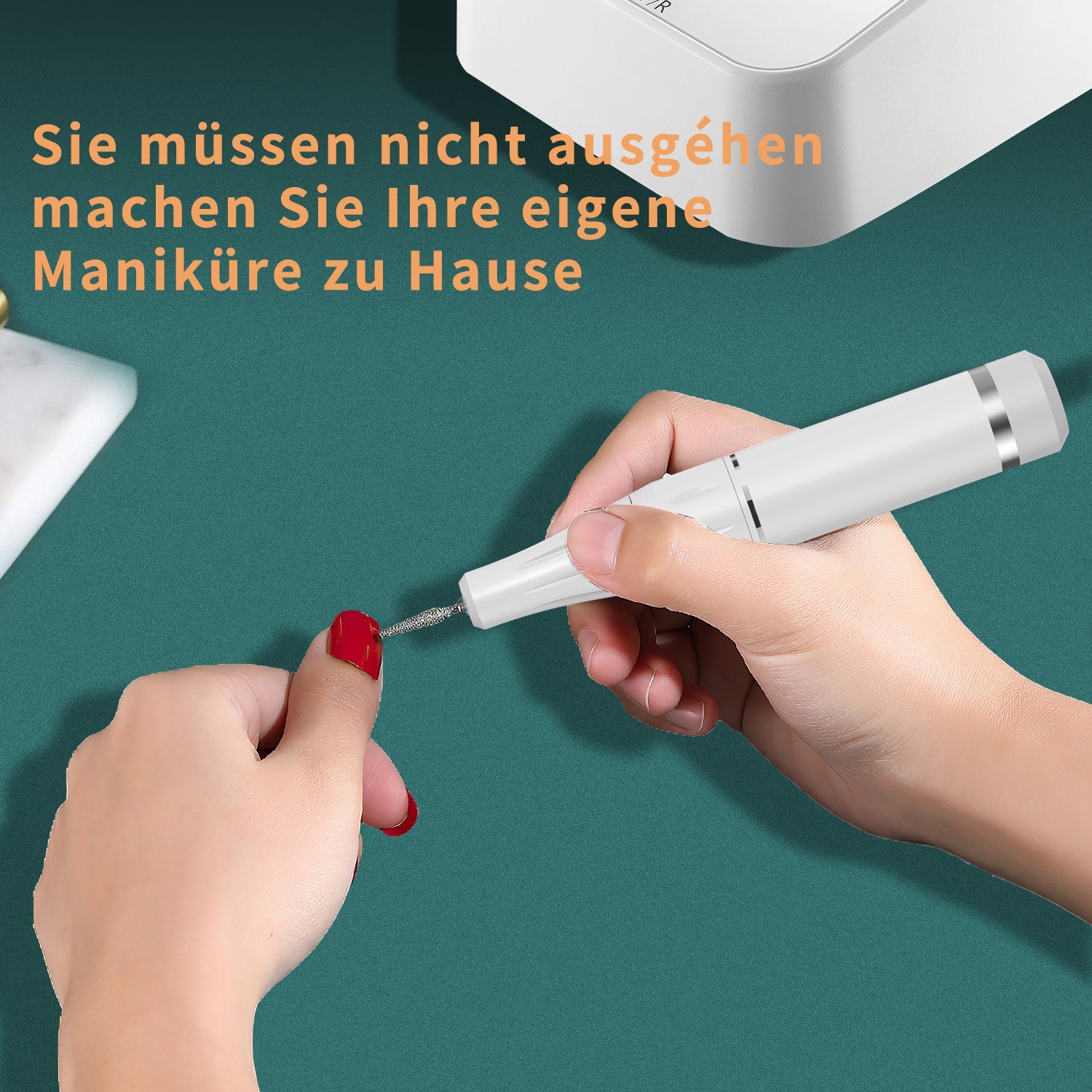 Yaviel Maniküre-Pediküre-Set Elektrische Nagelfeile Nagelfräser Fräser für Gelnägel Maniküre set, Fräsmaschine Fußpflegegeräte Nägel Nail Drill Machine Nagelmaschine