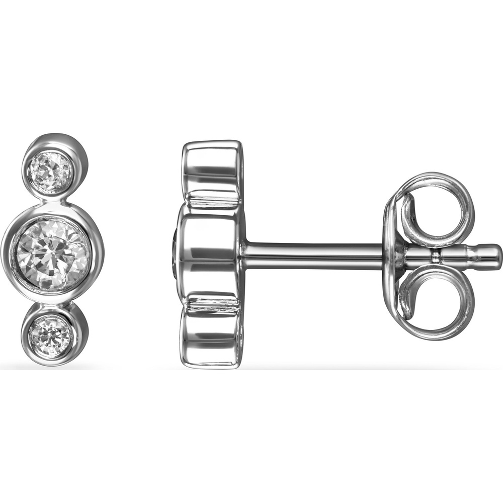FAVS Boucles d'oreilles à fermoir à poussette 925 Argent Boucles d'oreilles