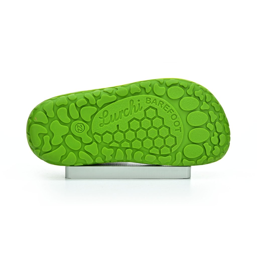 Lurchi Noah Leder White/Green Barfußschuhe