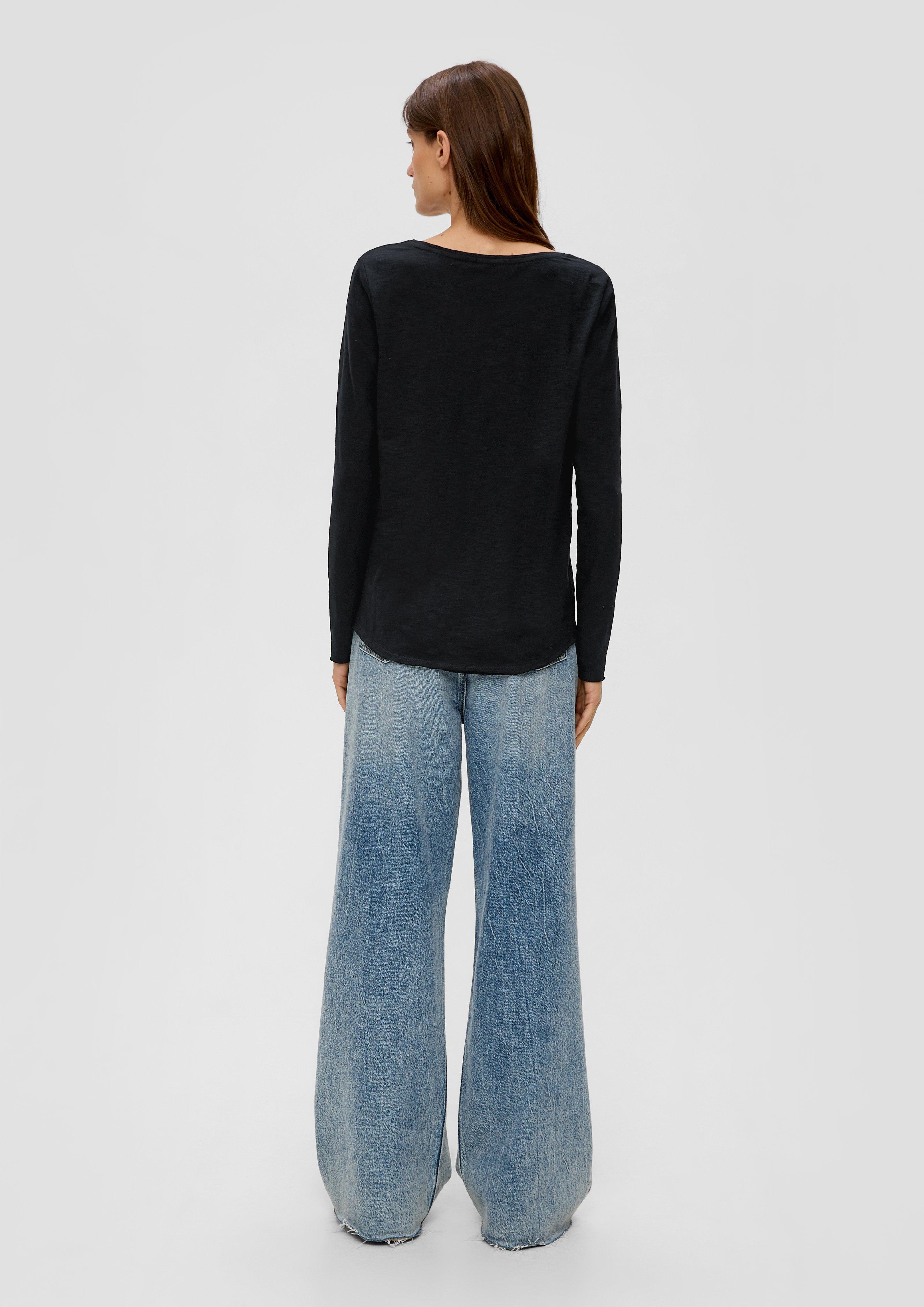 Gestreiftes Longsleeve mit Rollsaum  2135958-9999